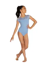 DANZNMOTION DANZNMOTION 24102C YOUTH AUDRA CAP SLEEVE LACE LEOTARD