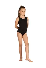 DANZNMOTION DANZNMOTION 24133C YOUTH VIOLETTA V-NECK TANK LEOTARD WITH STRAPPY BACK