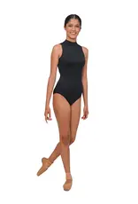 DANZNMOTION DANZNMOTION ADULT MOCK TURTLENECK LACE BACK LEOTARD