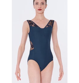 WEAR MOI PETUNIA V-NECK EMBROIDERED LEOTARD