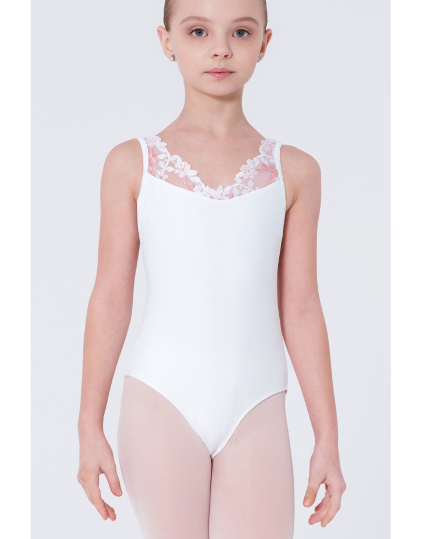 WEAR MOI WEAR MOI REINE CHILD EMBROIDERED FLORAL LEOTARD