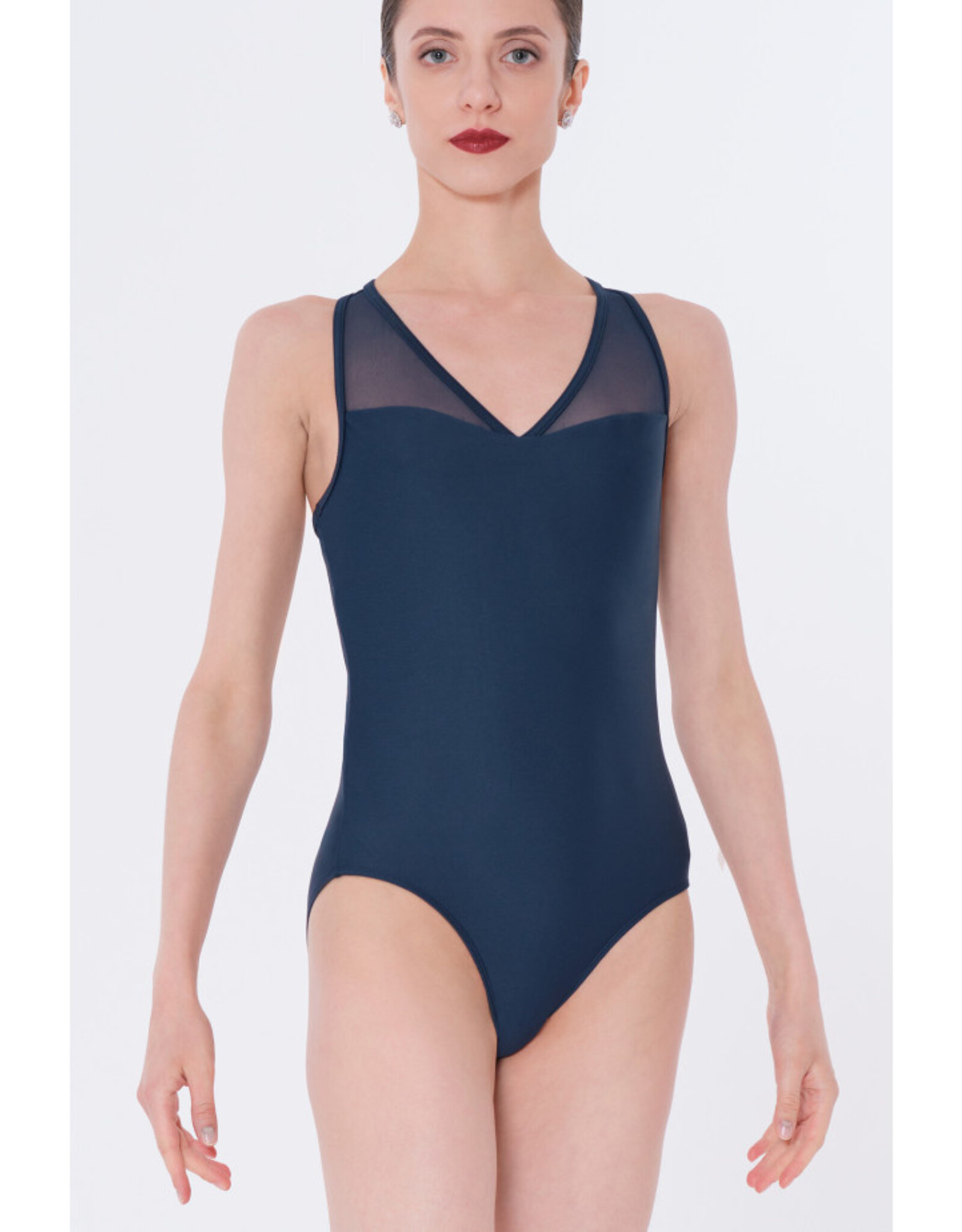 WEAR MOI WEAR MOI NEOMA ADULT WIDE STRAP LEOTARD WITH INTRICATE MESH BACK