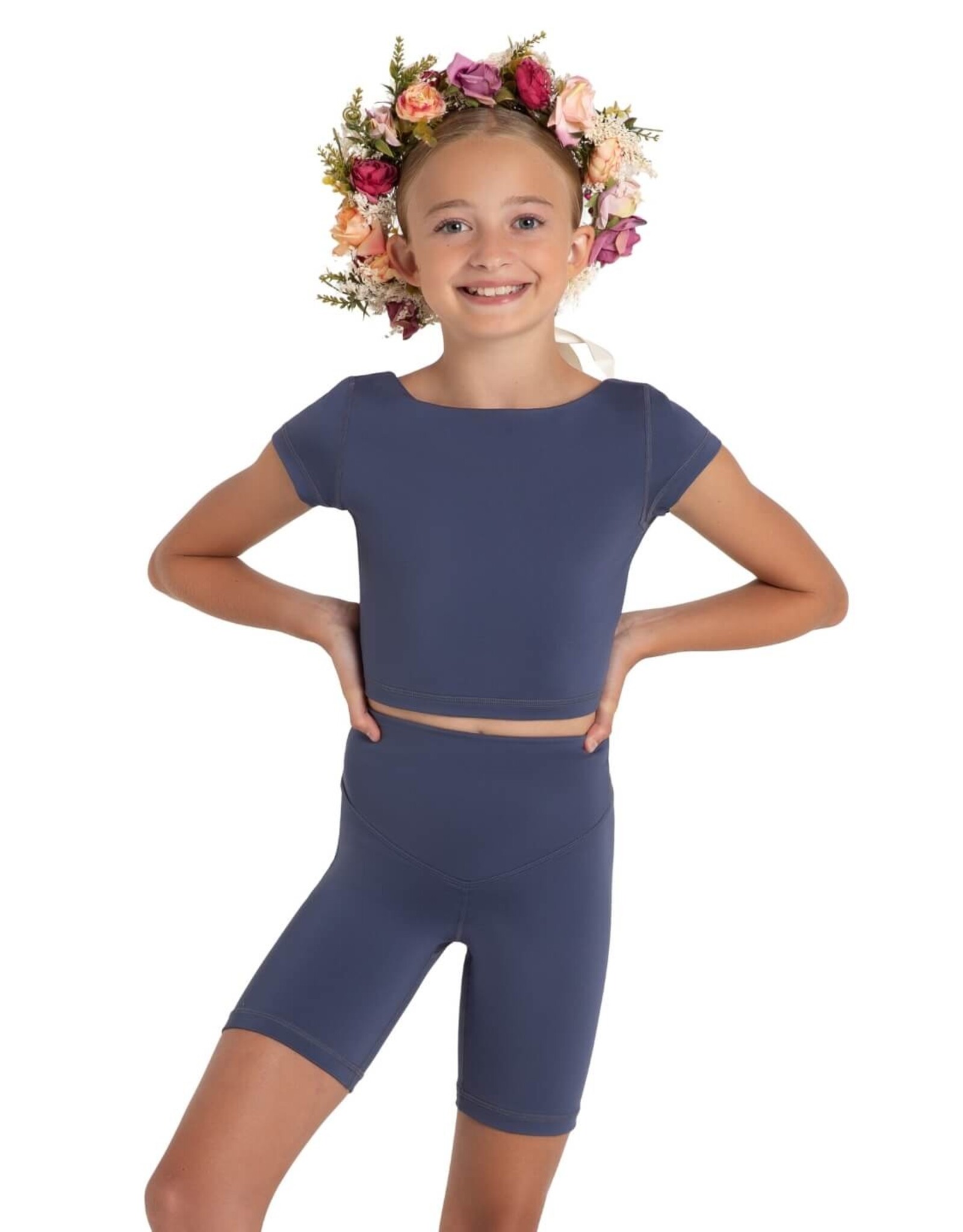 CAPEZIO CAPEZIO CHILD BUTTERCUP BIKE SHORT WITH GATHERED BACK WAIST