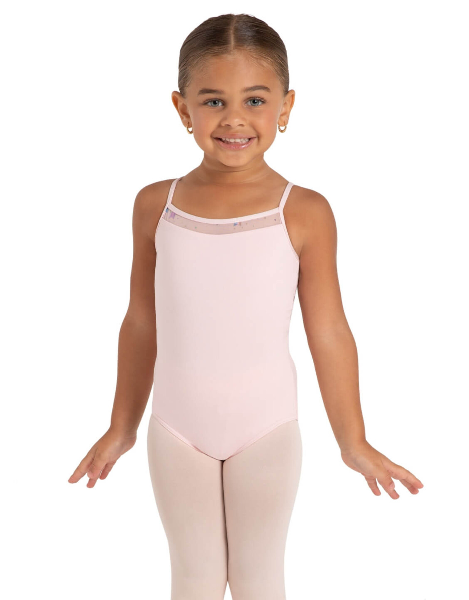 CAPEZIO CAPEZIO CHILD ASTRO MESH BACK LEOTARD WITH STAR PATTERN