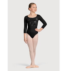 BLOCH CHILD PETAL 3/4 SLEEVE LEOTARD