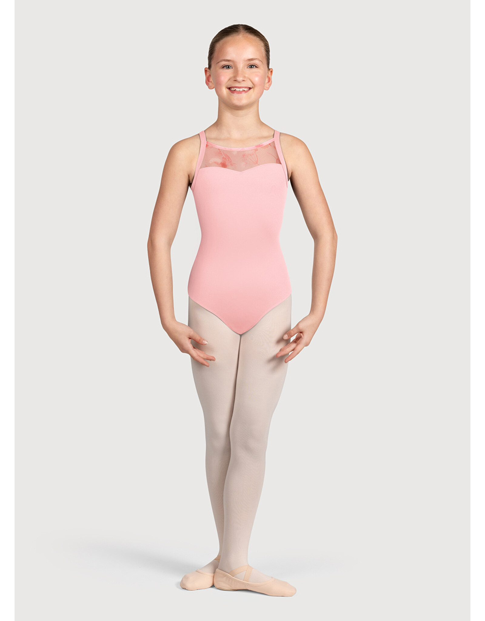 BLOCH BLOCH CL5237 YOUTH PETAL CROSSED BACK CAMISOLE LEOTARD