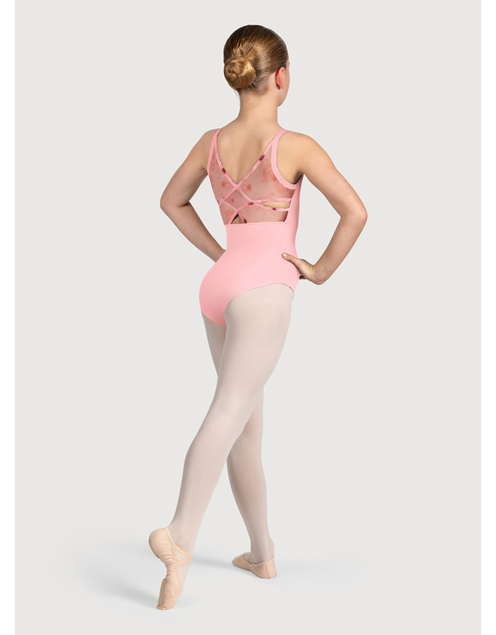 BLOCH BLOCH CL5237 YOUTH PETAL CROSSED BACK CAMISOLE LEOTARD