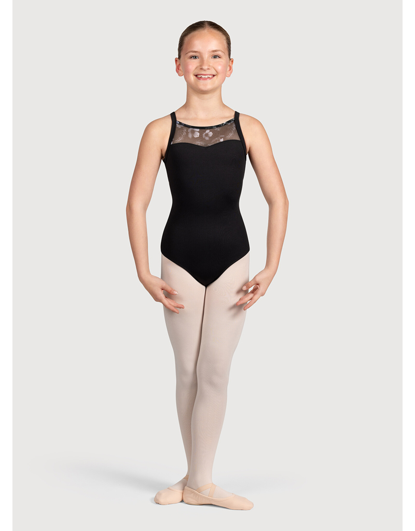 BLOCH BLOCH CL5237 YOUTH PETAL CROSSED BACK CAMISOLE LEOTARD