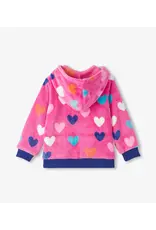 HATLEY HATLEY YOUTH HEARTS FUZZY FLEECE ZIP UP HOODIE