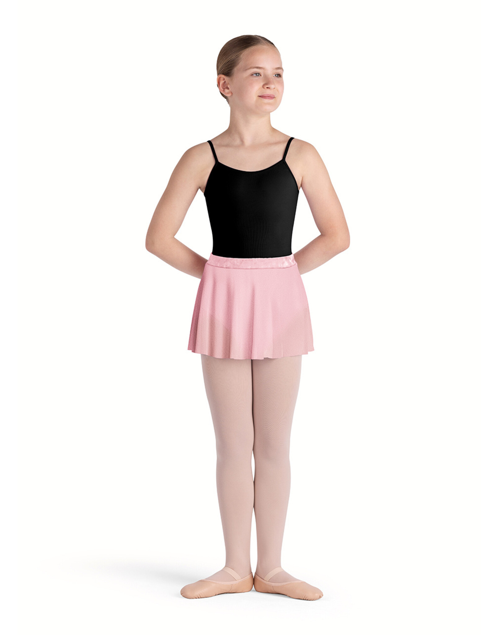 BLOCH BLOCH CR5221 YOUTH HAUTE VELVET AND MESH PULL ON SKIRT