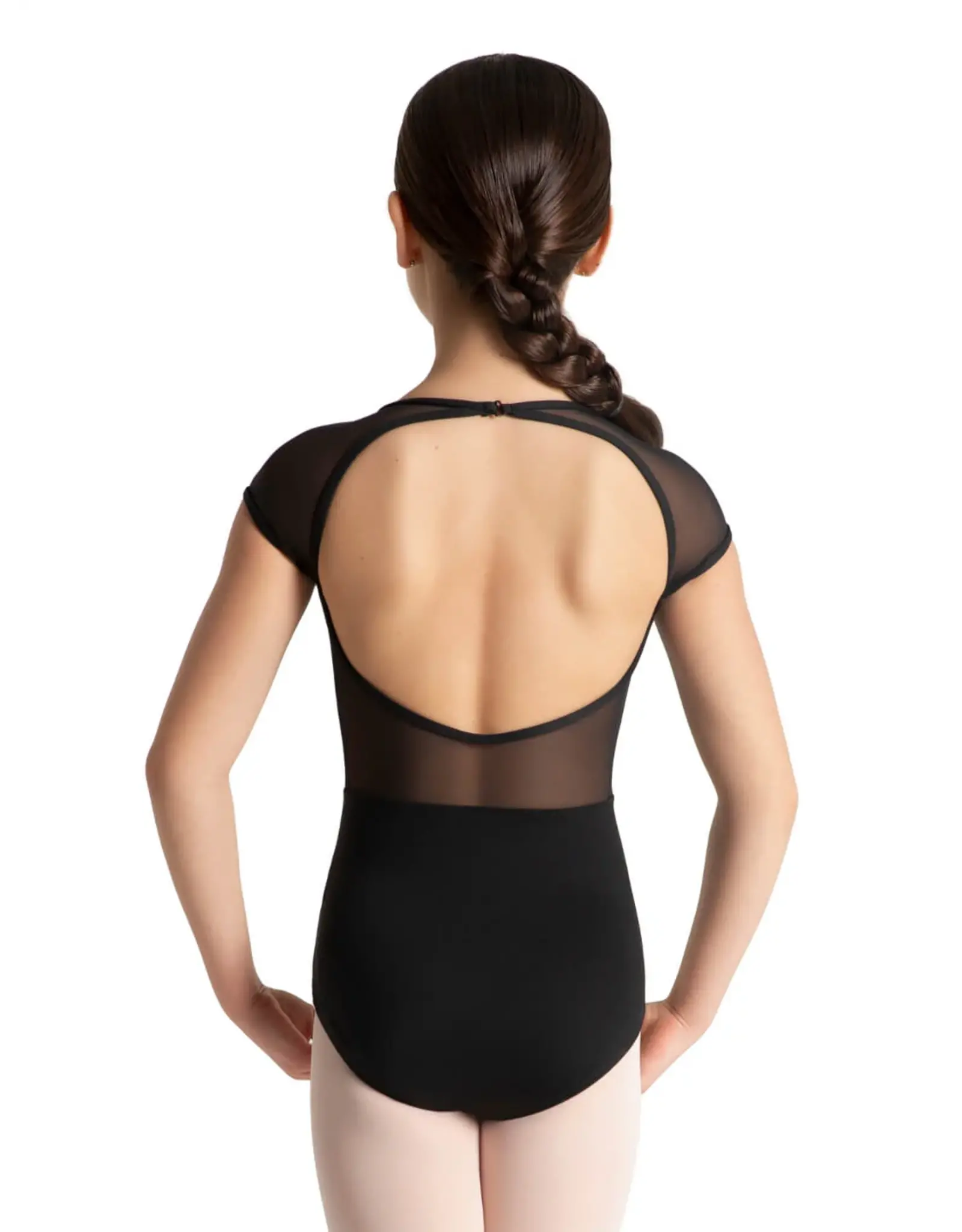 CAPEZIO CAPEZIO SE1076C YOUTH SHORT MESH SLEEVE LEOTARD