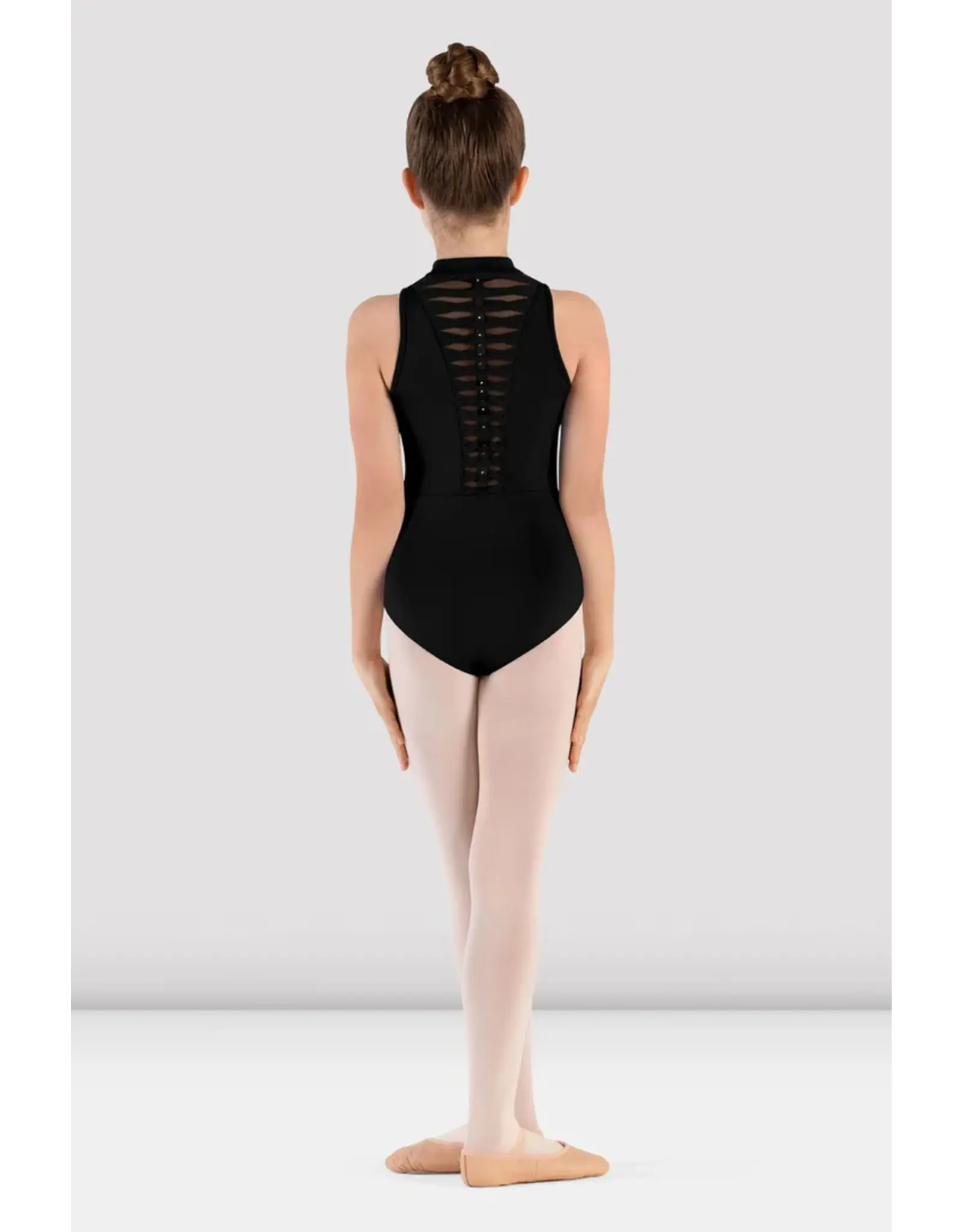 BLOCH BLOCH CL9265 YOUTH TWIST MOCK NECK ZIP UP LEOTARD