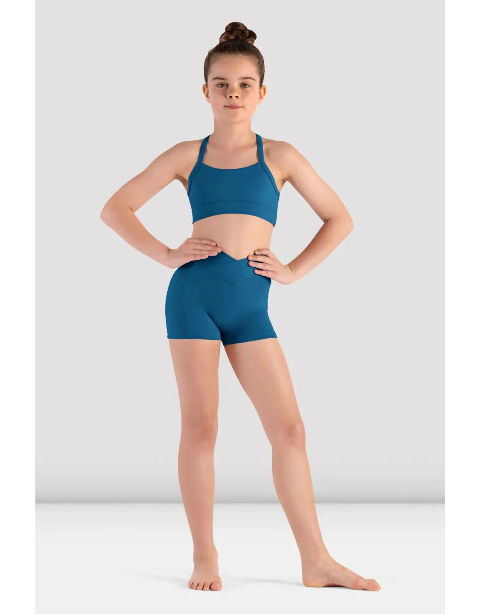 BLOCH BLOCH CR8464 YOUTH TWIST V FRONT SHORTS