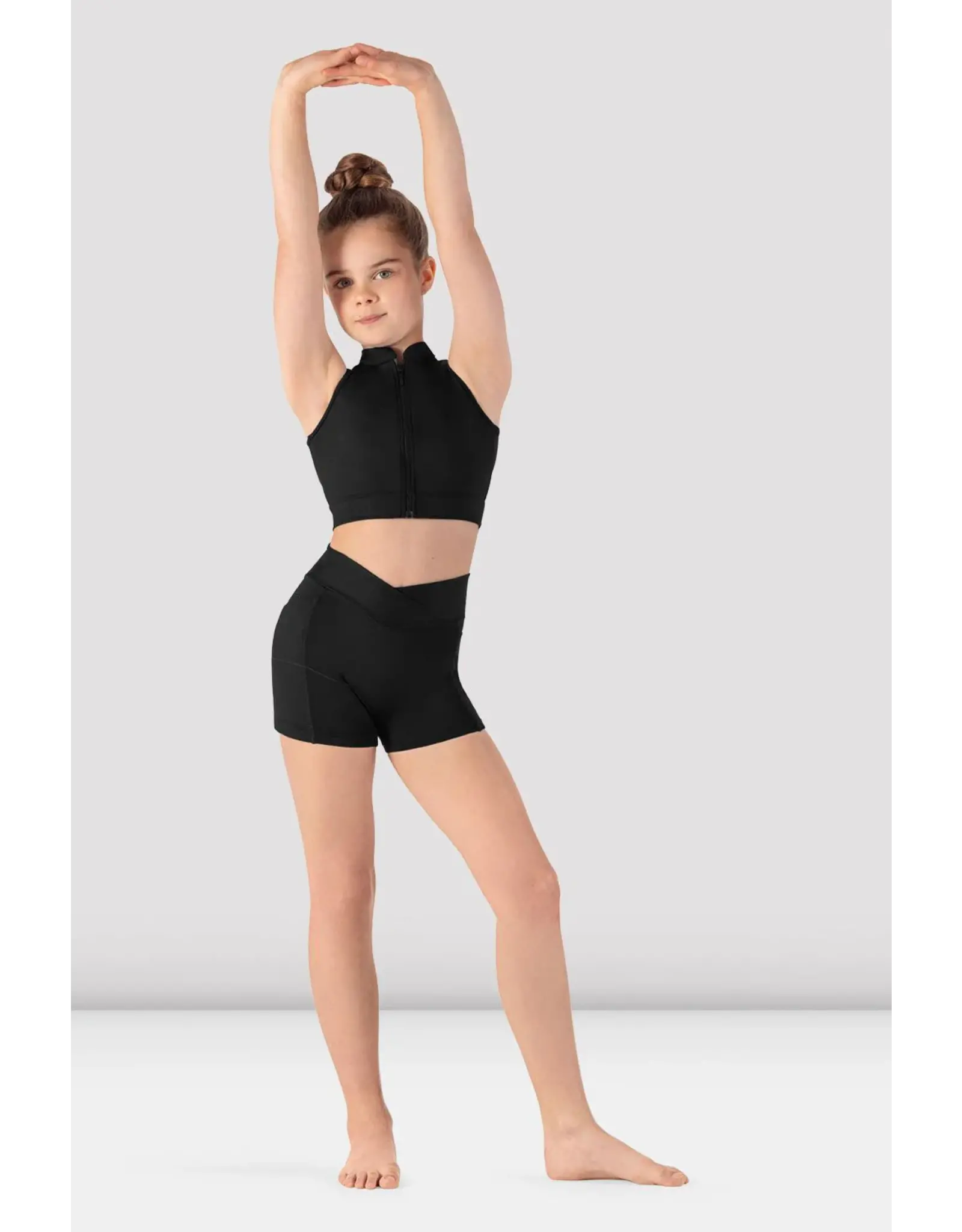 BLOCH BLOCH CR8464 YOUTH TWIST V FRONT SHORTS