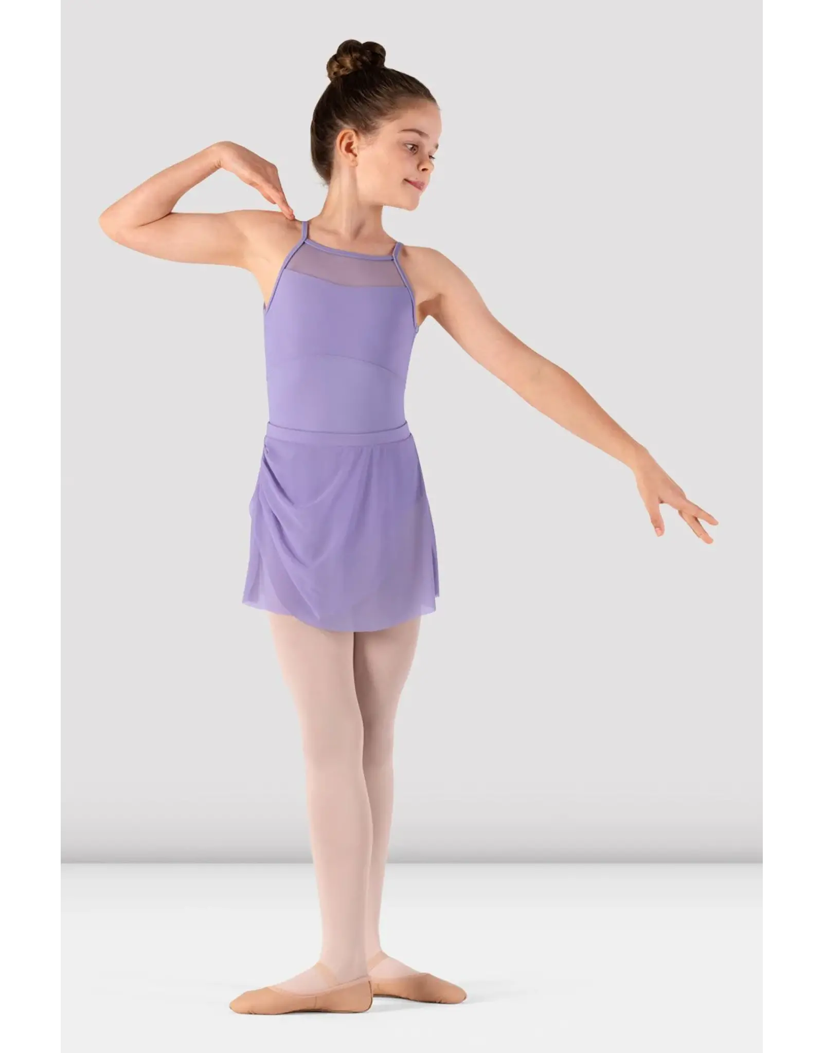 BLOCH BLOCH CR9281 YOUTH TWIST MESH PULL ON SKIRT