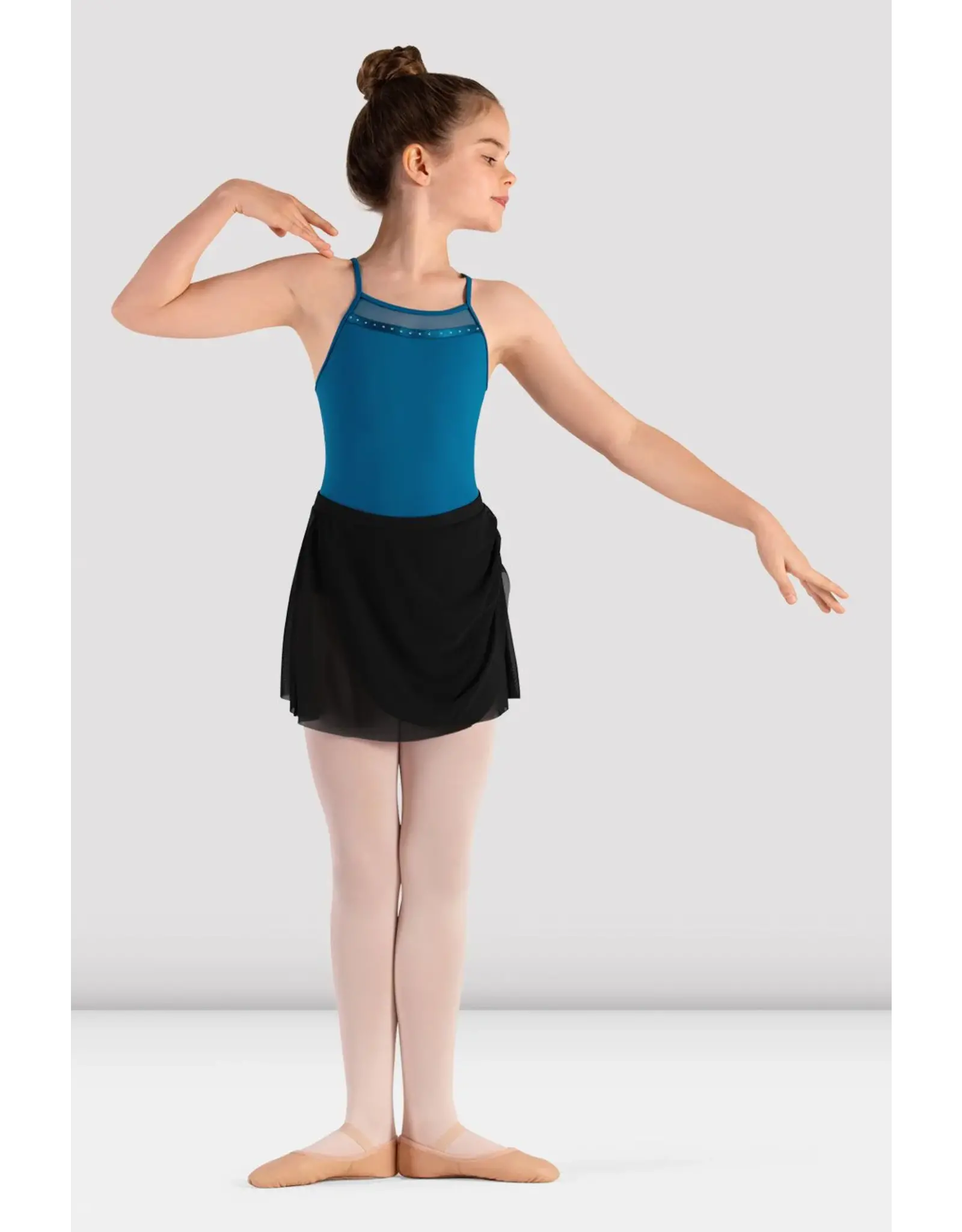 BLOCH BLOCH CR9281 YOUTH TWIST MESH PULL ON SKIRT