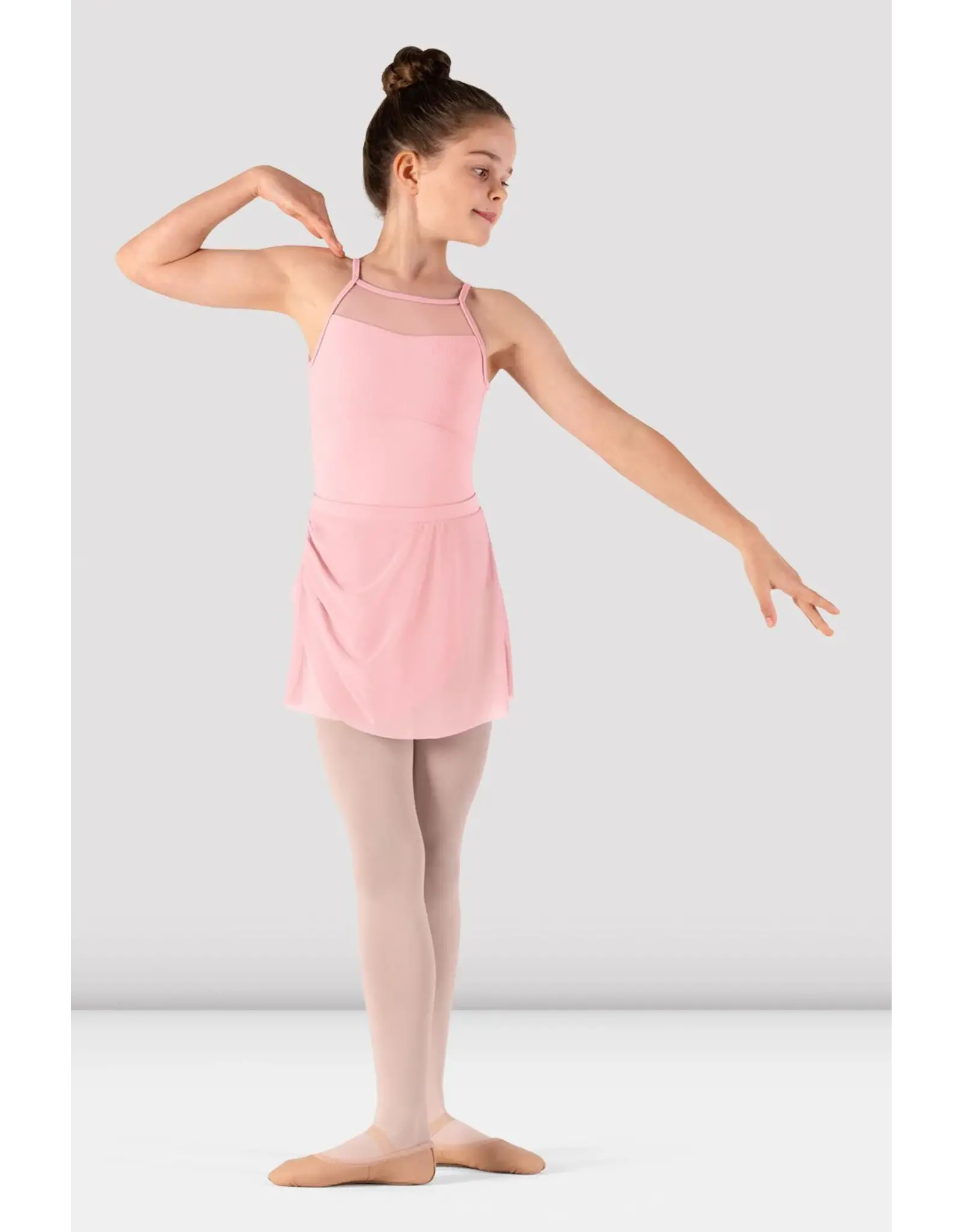 BLOCH BLOCH CR9281 YOUTH TWIST MESH PULL ON SKIRT