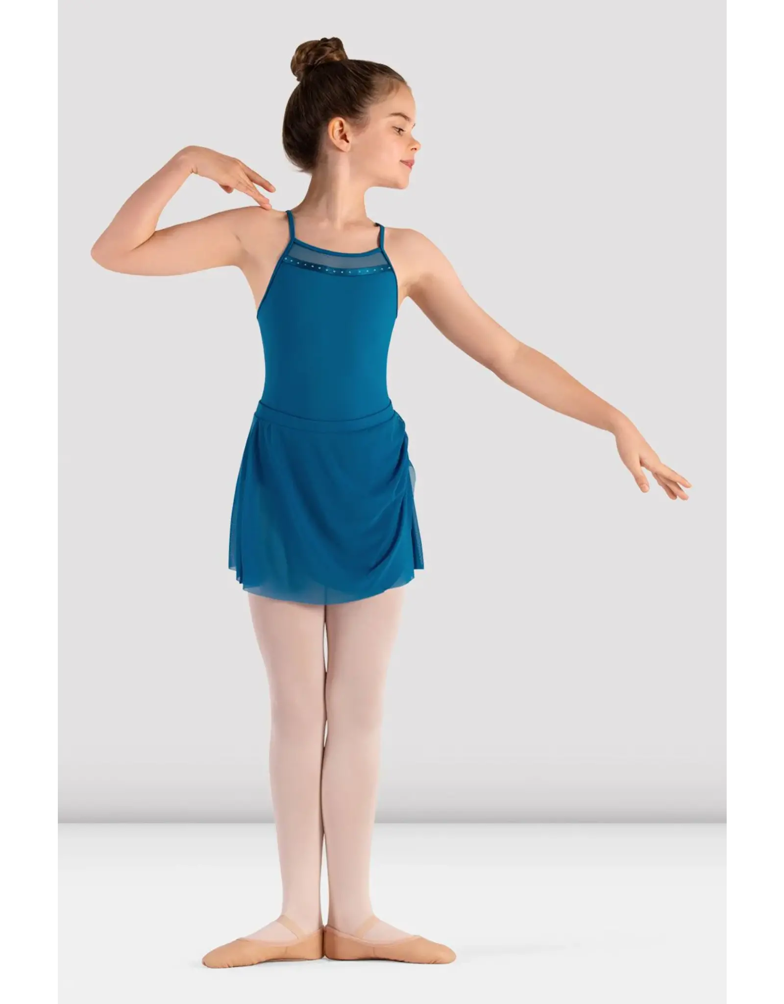 BLOCH BLOCH CR9281 YOUTH TWIST MESH PULL ON SKIRT