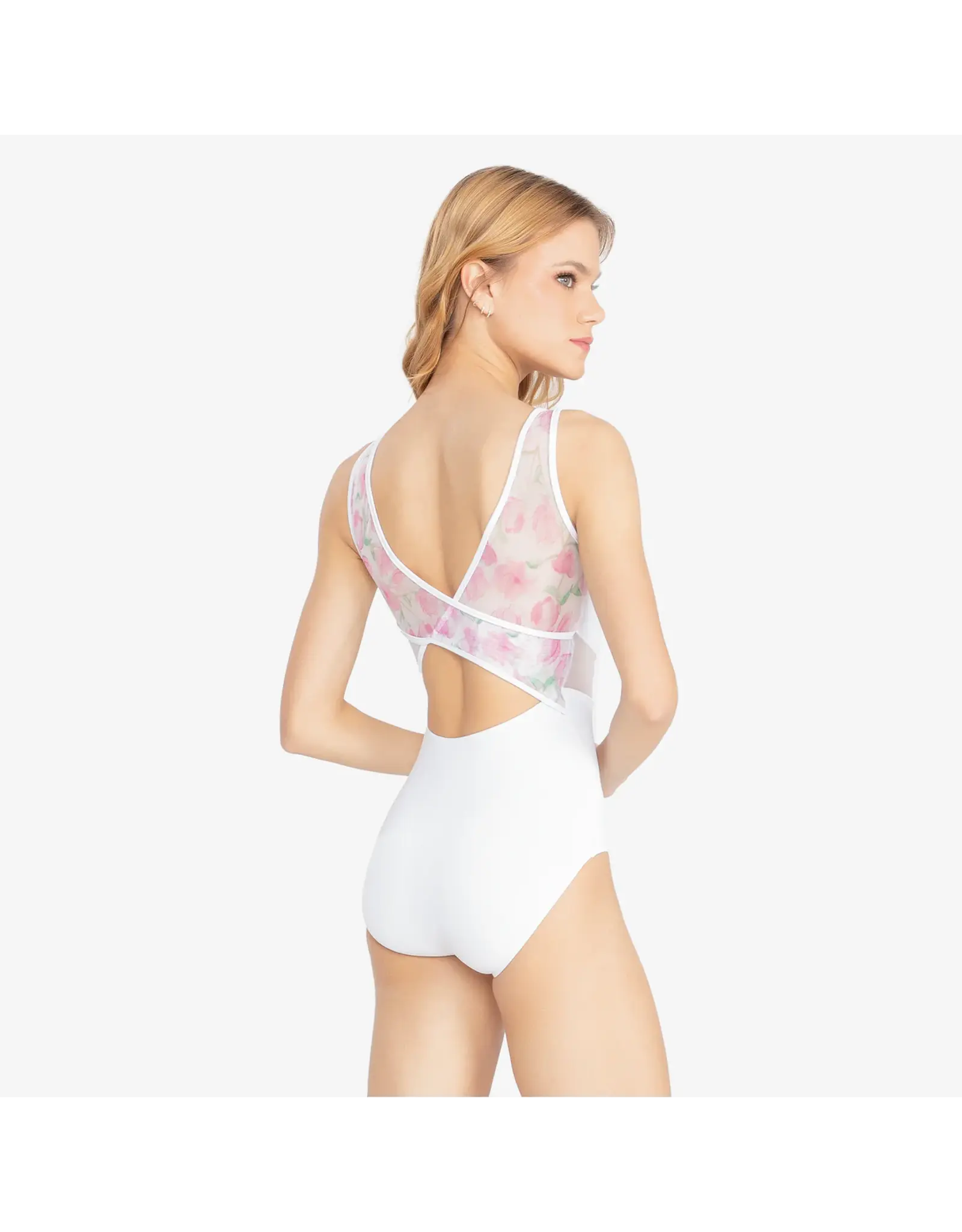 SO DANCA BY42 SO DANCA ADULT FLORAL MESH LEOTARD