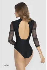SO DANCA SO DANCA ADULT MESH SLEEVE LEOTARD BY53