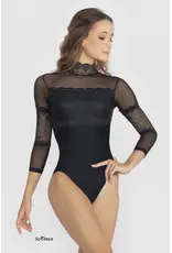 SO DANCA SO DANCA ADULT MESH SLEEVE LEOTARD BY53