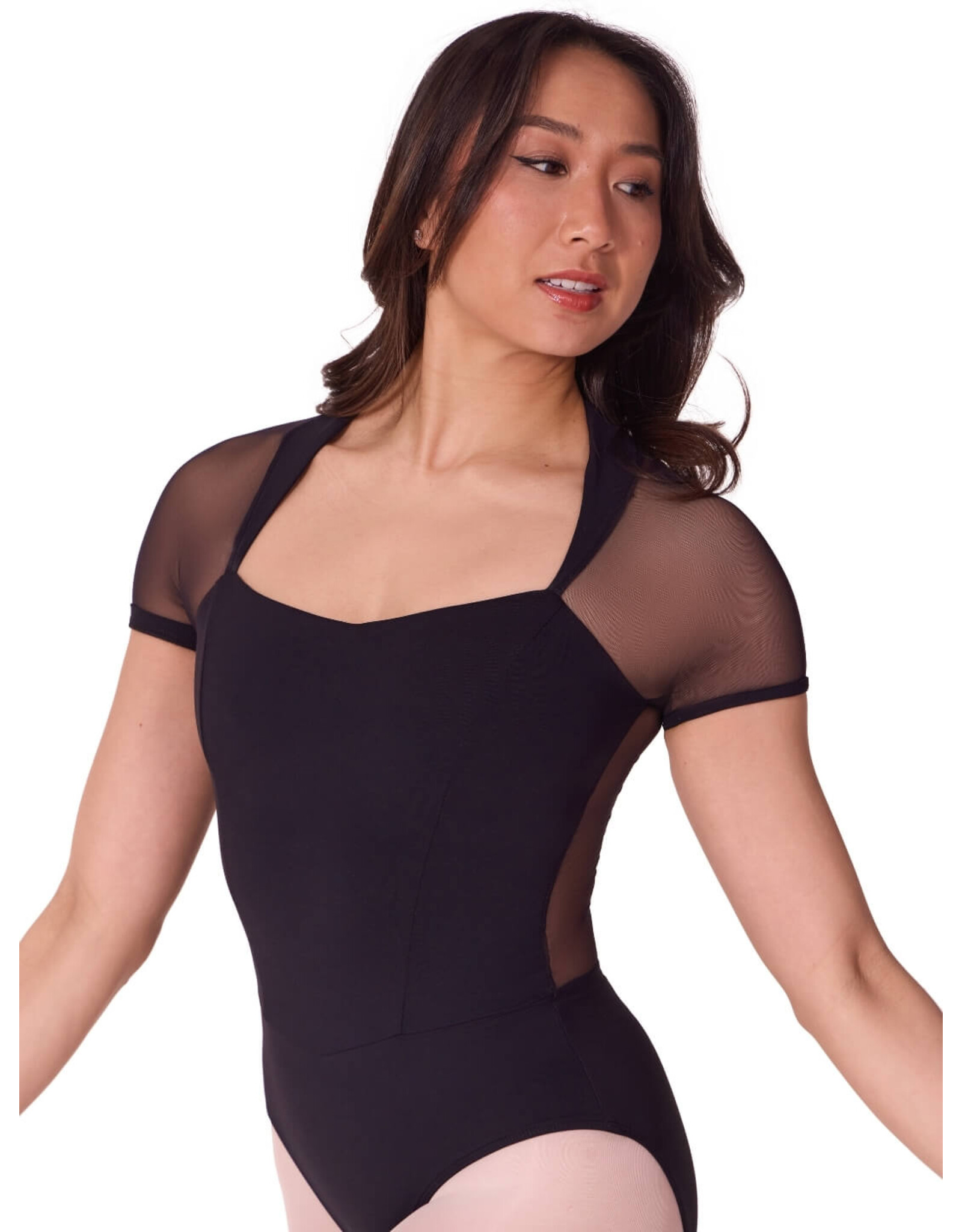 CAPEZIO CAPEZIO ADULT CORSET SHORT SLEEVE LEOTARD EL108W