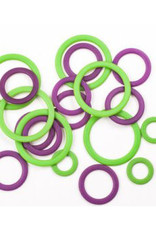 Stitch Ring Markers - Green-Purple