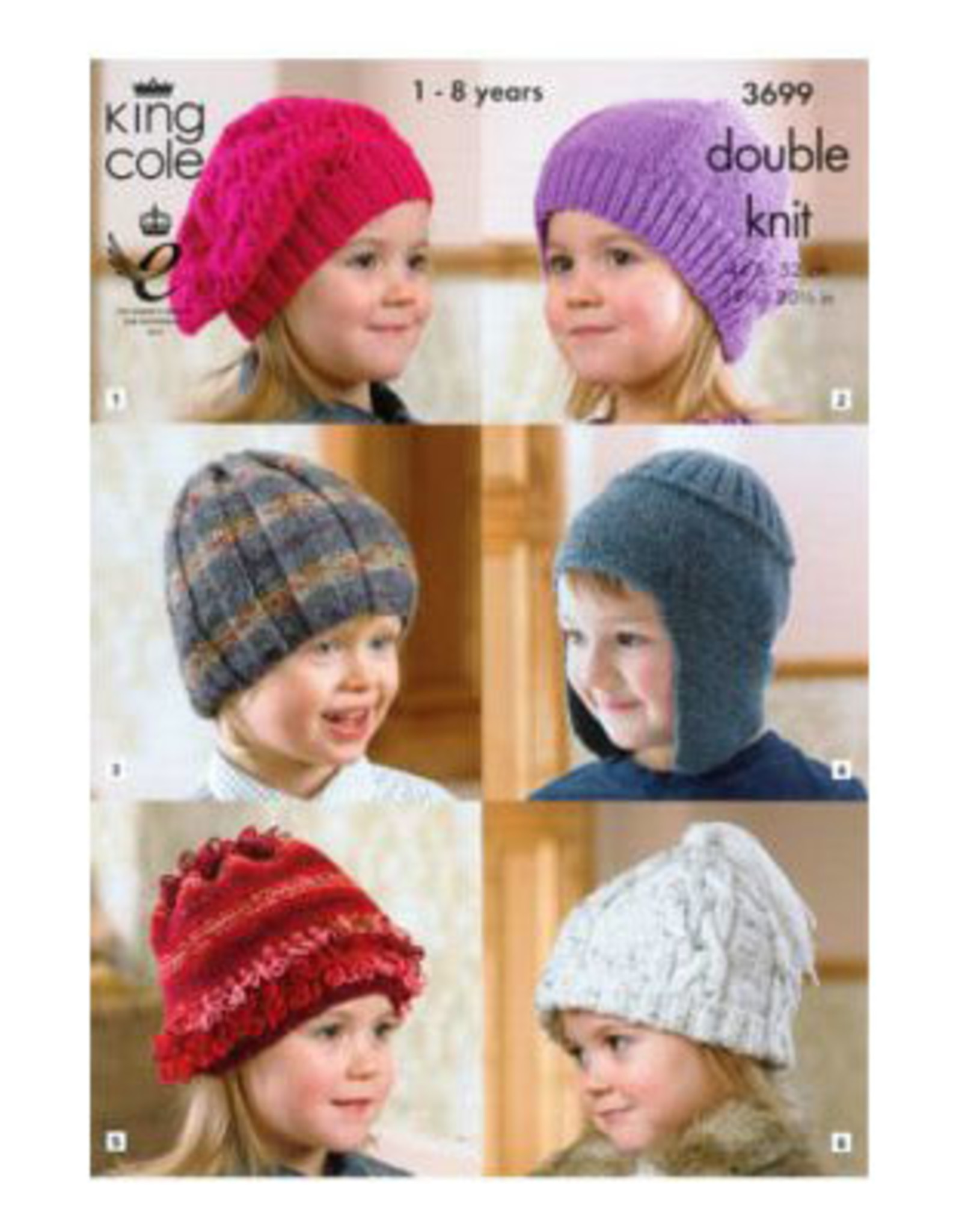 King Cole Pattern - Children's Hats (3699)