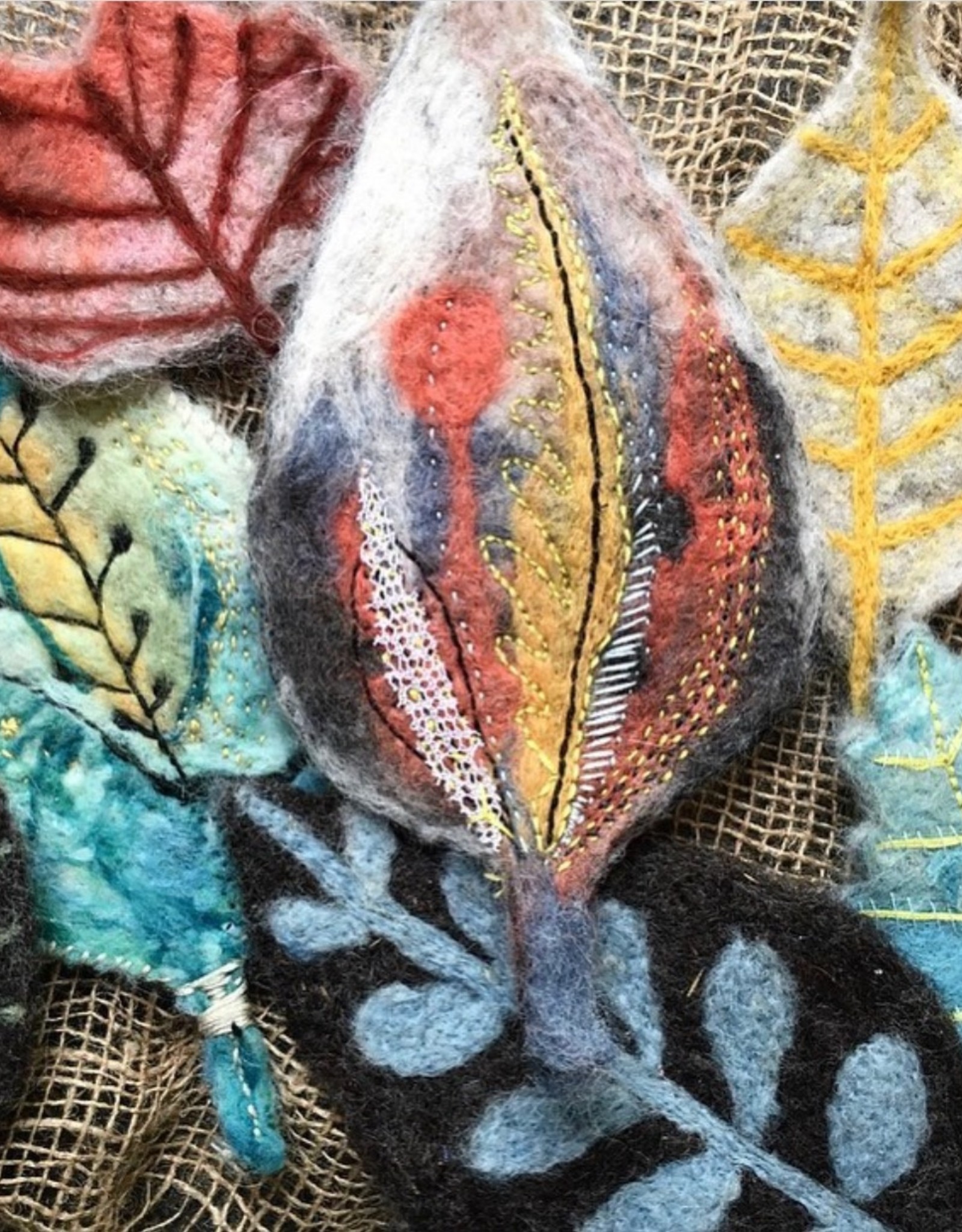 Needle Felted Leaves – Felting Workshops - Youth Session A