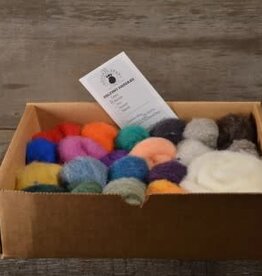 The General Bean Needle Felting Colour Pack - solid & heathers mix