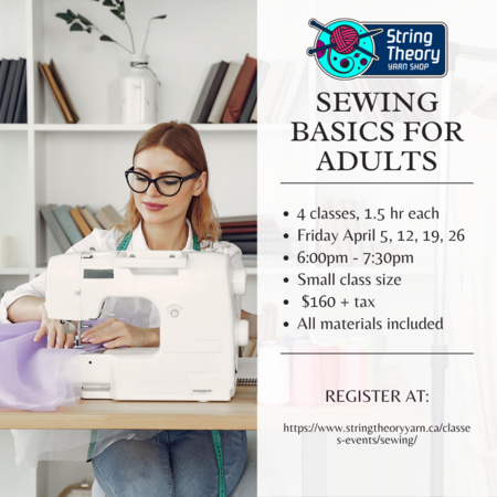 Sewing Basics for Adults (April - Class Full)
