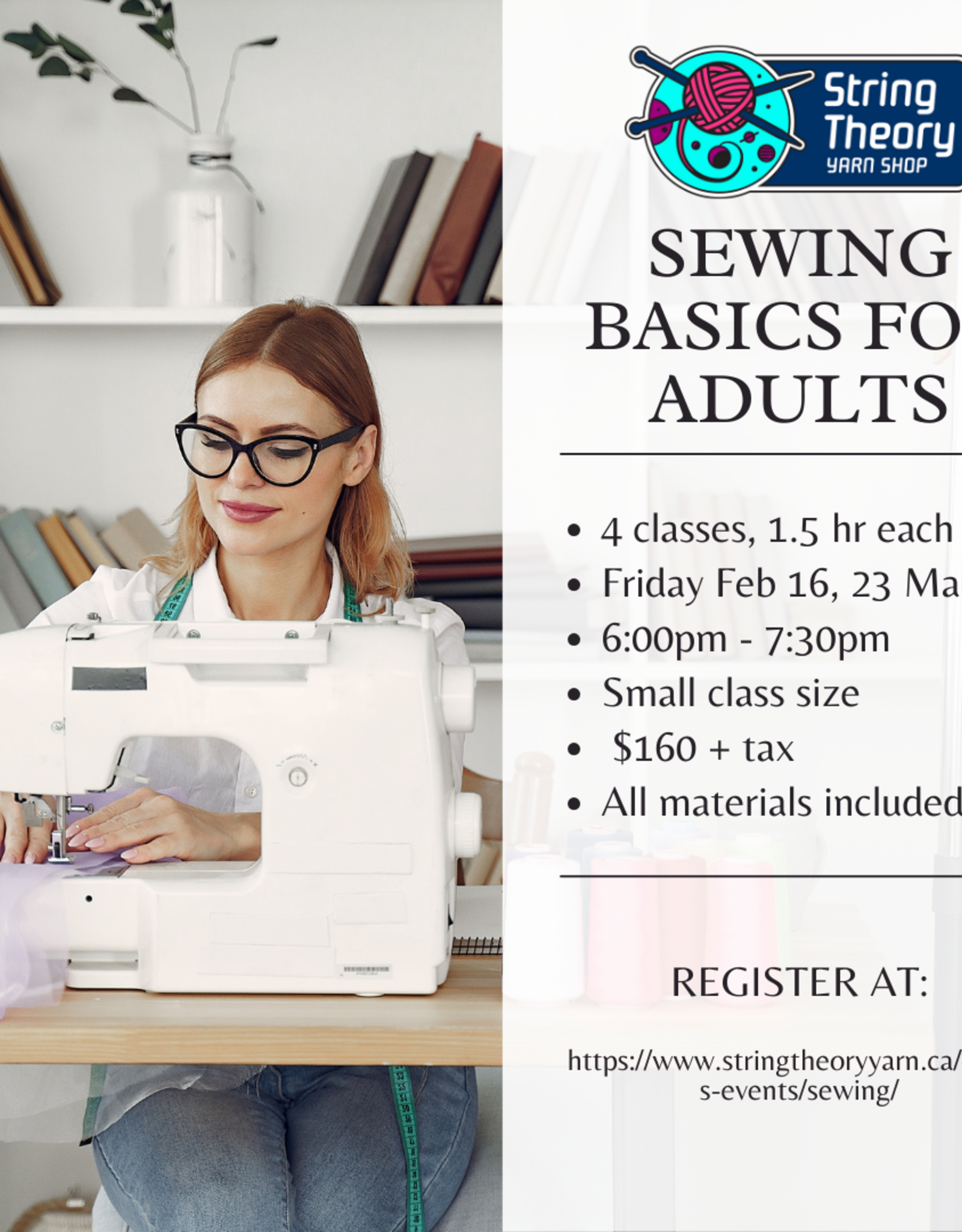 Sewing Basics for Adults (Feb start)