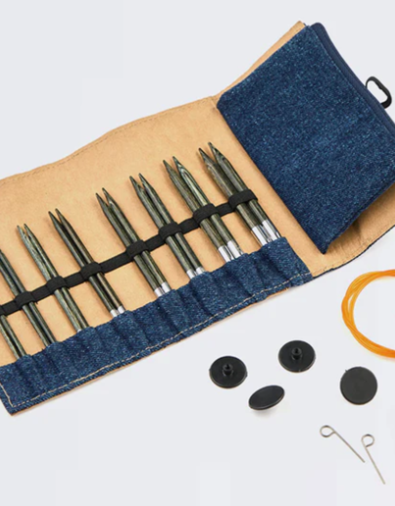 Indigo Wood Interchangeable Needles Set 5"