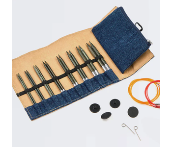 Indigo Wood Interchangeable Needles Set 5"