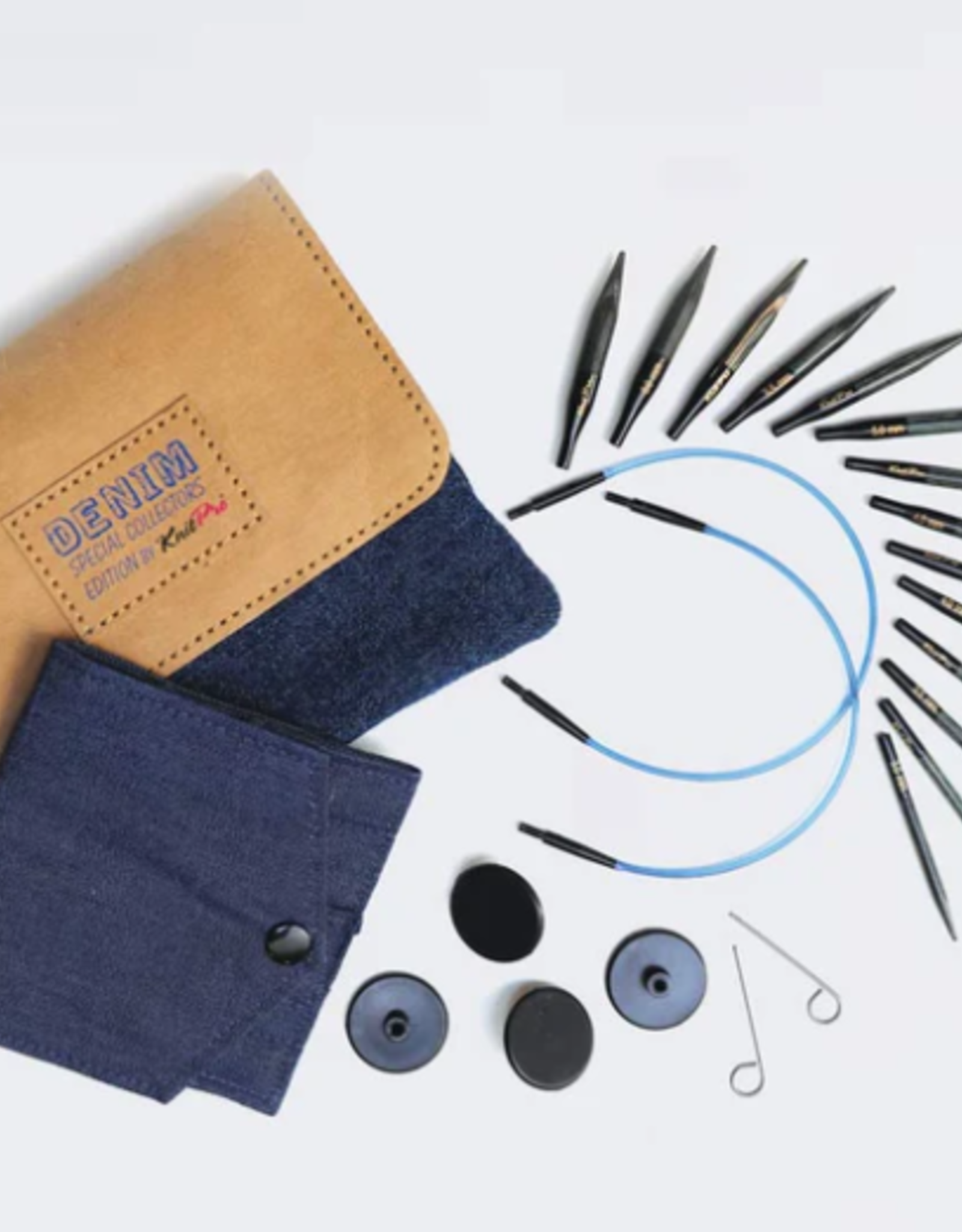 Knit Pro Indigo Wood "Mini" Interchangeable Needles Set - 2"