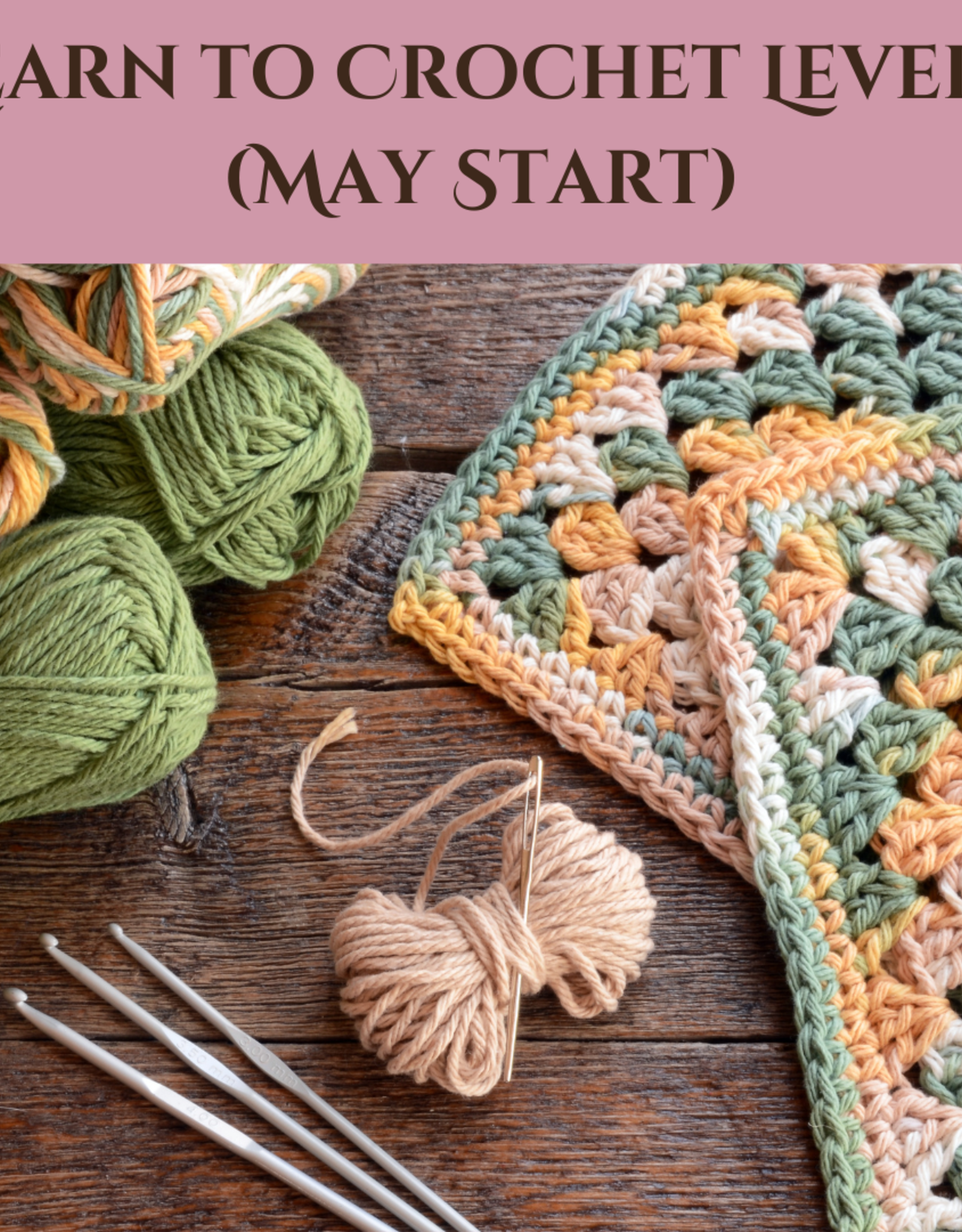 Learn to Crochet Level 1 (May Start)