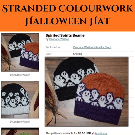 Stranded Colourwork Halloween Hat