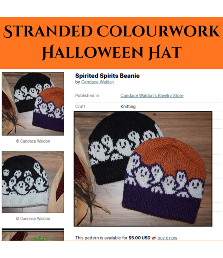 Stranded Colourwork Halloween Hat