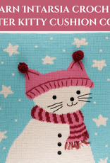 Learn Intarsia Crochet  - Winter Kitty Cushion Cover