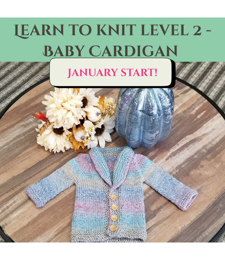 Learn to Knit Level 2 - Baby Cardigan