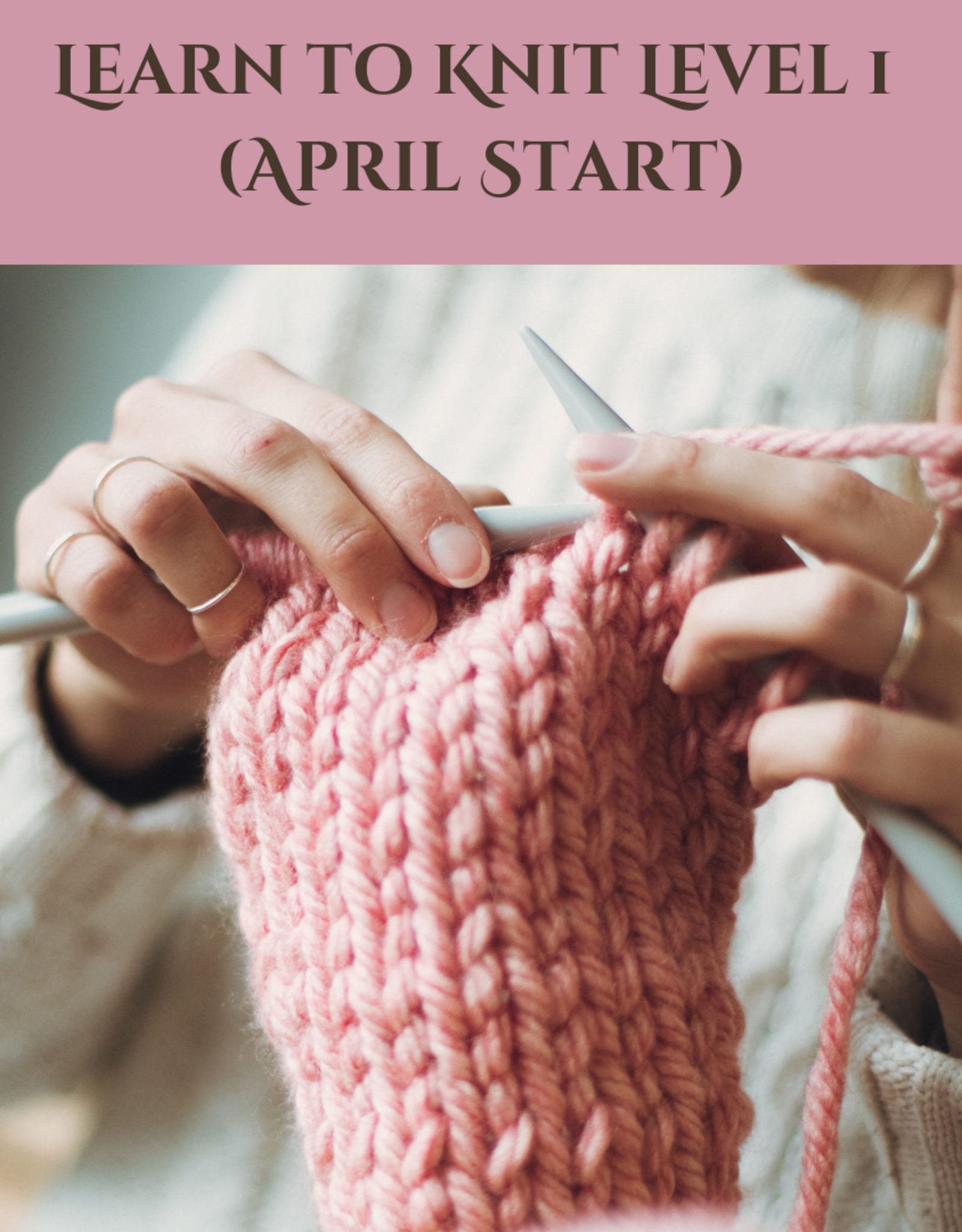 Learn to Knit Level 1 (April Start)