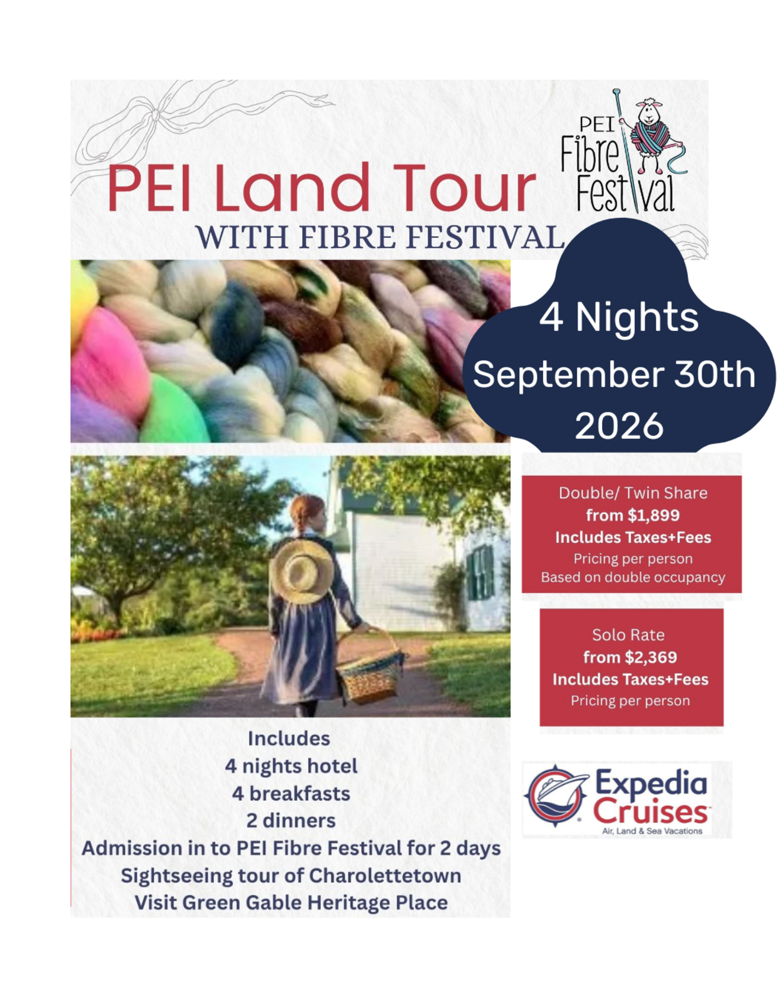 PEI Land Tour with Fibre Festival