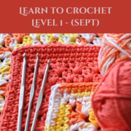 Adult Learn to Crochet Level 1 (Sept Start)