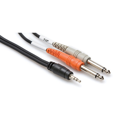 Hosa Hosa Stereo Breakout Cable 3ft 3.5mm TRS to Dual 1/4” TS