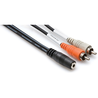 Hosa Hosa Stereo Breakout Cable 10ft 3.5mm TRSF to Dual RCA