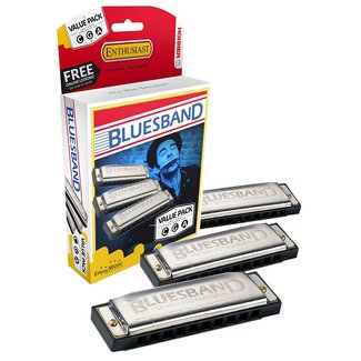 Hohner Hohner Bluesband Harmonica Pro Pack Keys of C, G, and A Major