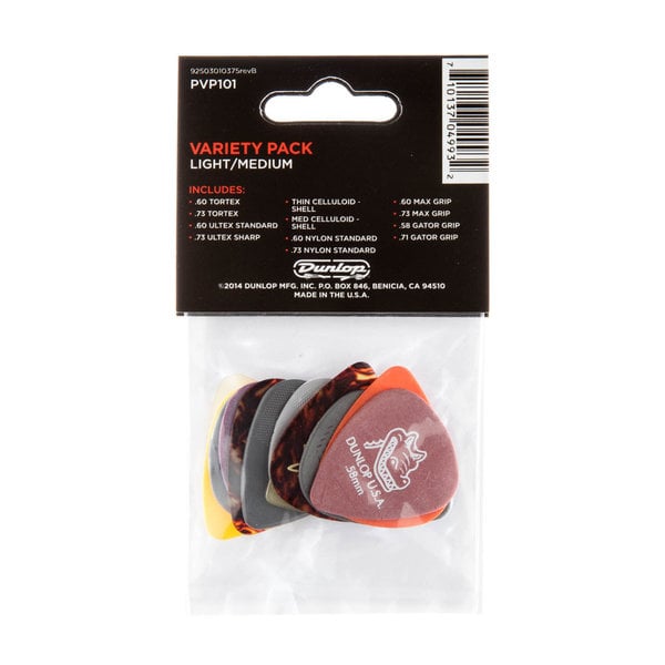 Jim Dunlop Dunlop PVP101 Variety Pack Guitar Picks (12-Pack)