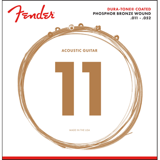 Fender *CL* Fender Phosphor Bronze Dura-Tone Coated Acoustic Strings Custom Light 11-52