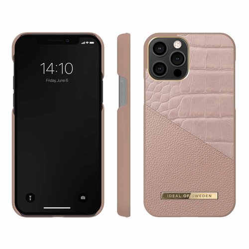 *CLEARANCE* Ideal of Sweden Atelier Fashion Case Rose Smoke Croco iPhone 12/12 Pro