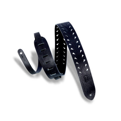 Levy's Levy's Classic Series Tiger Tooth Punch Out Premier 2" Guitar Strap M12TTV-BLK